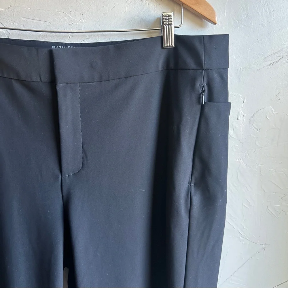 Athlete Stellar Skinny Trousers Black Stretch Business Casual Minimalist‎ Sz 20